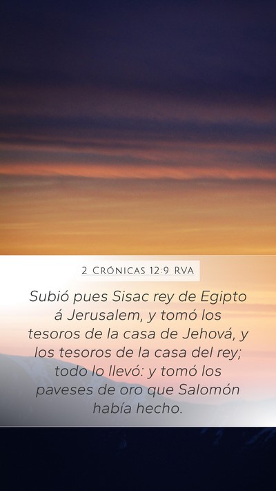 2 Crónicas 12:9 RVA Bible Verse Image