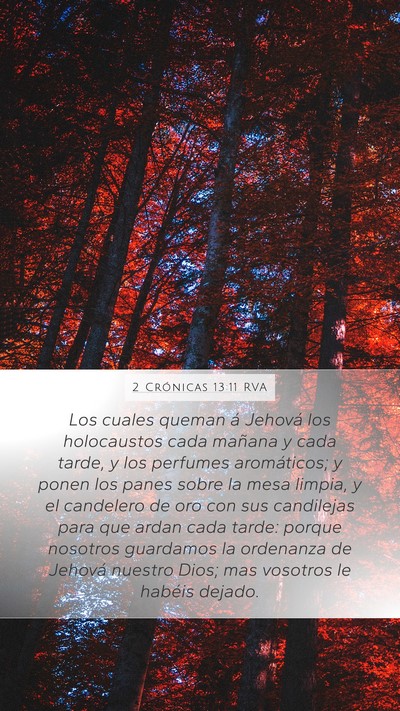 2 Crónicas 13:11 RVA Bible Verse Image