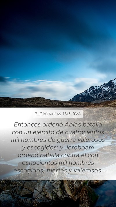 2 Crónicas 13:3 RVA Bible Verse Image