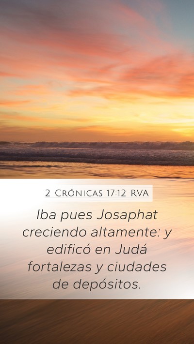 2 Crónicas 17:12 RVA Bible Verse Image