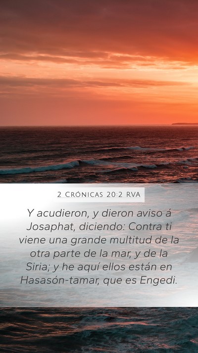 2 Crónicas 20:2 RVA Bible Verse Image
