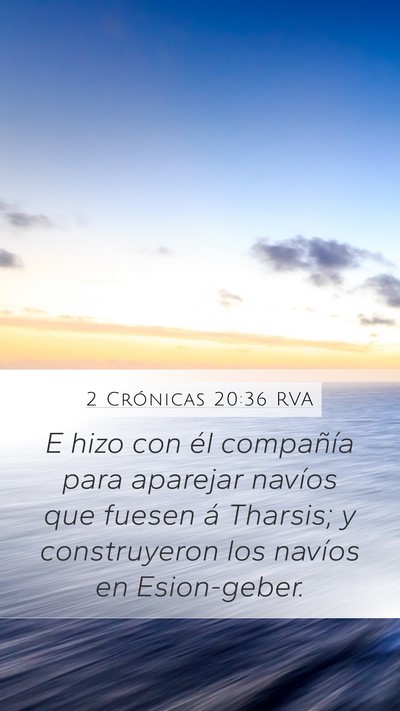 2 Crónicas 20:36 RVA Bible Verse Image