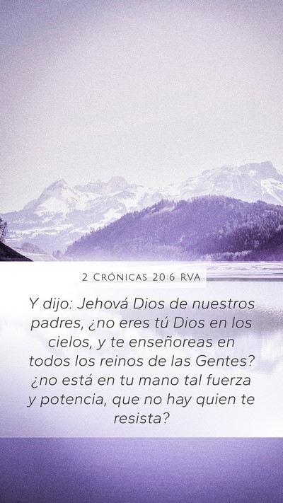 2 Crónicas 20:6 RVA Bible Verse Image