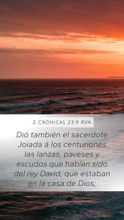 2 Crónicas 23:9 RVA Bible Verse Image