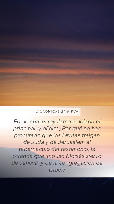 2 Crónicas 24:6 RVA Bible Verse Image