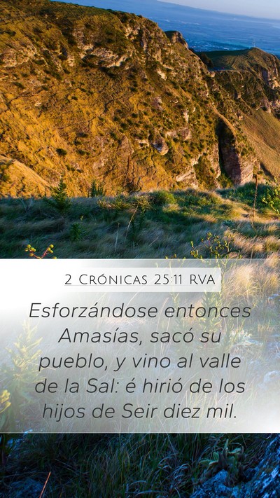 2 Crónicas 25:11 RVA Bible Verse Image