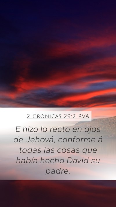 2 Crónicas 29:2 RVA Bible Verse Image