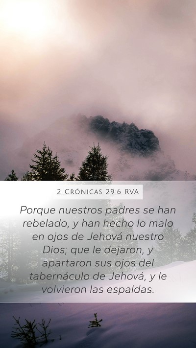 2 Crónicas 29:6 RVA Bible Verse Image