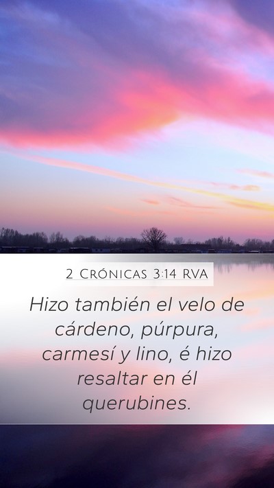 2 Crónicas 3:14 RVA Bible Verse Image