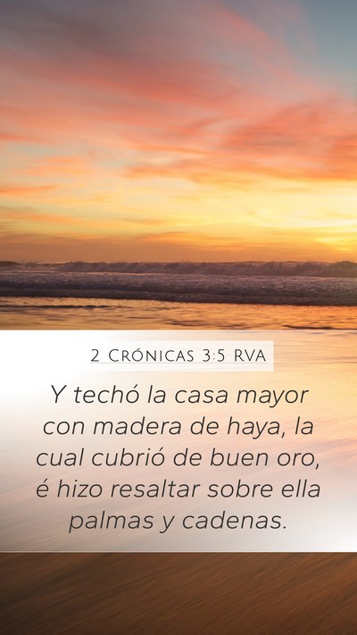 2 Crónicas 3:5 RVA Bible Verse Image