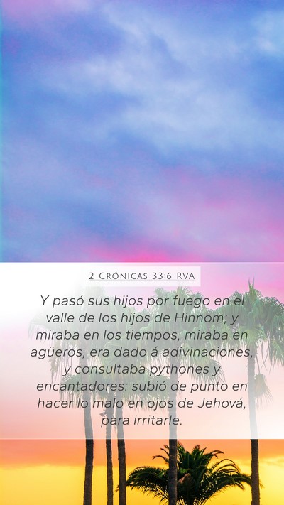 2 Crónicas 33:6 RVA Bible Verse Image