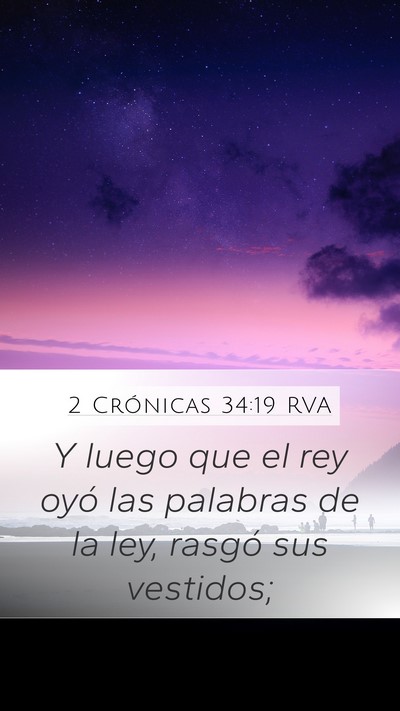 2 Crónicas 34:19 RVA Bible Verse Image