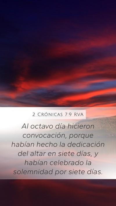2 Crónicas 7:9 RVA Bible Verse Image