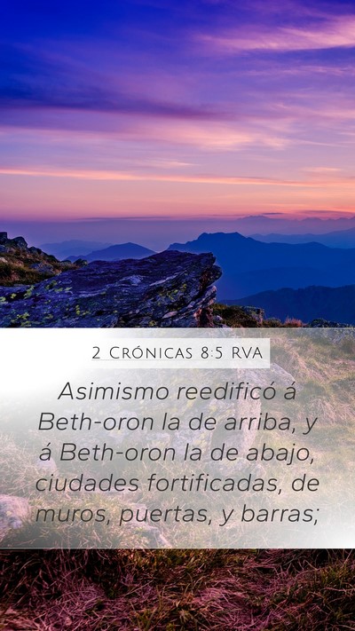 2 Crónicas 8:5 RVA Bible Verse Image
