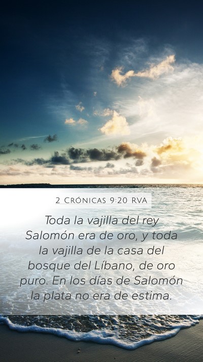 2 Crónicas 9:20 RVA Bible Verse Image