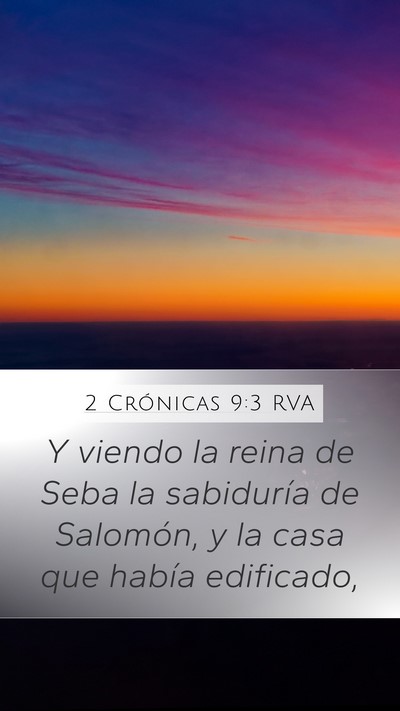 2 Crónicas 9:3 RVA Bible Verse Image