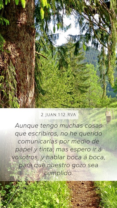 2 Juan 1:12 RVA Bible Verse Image