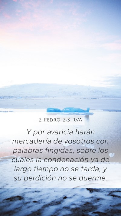 2 Pedro 2:3 RVA Bible Verse Image
