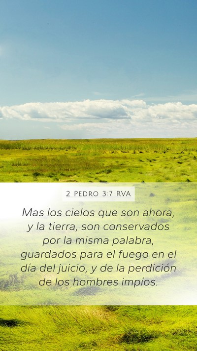 2 Pedro 3:7 RVA Bible Verse Image