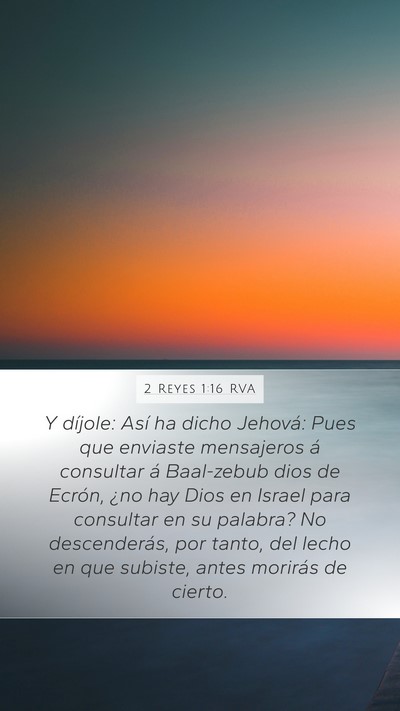 2 Reyes 1:16 RVA Bible Verse Image