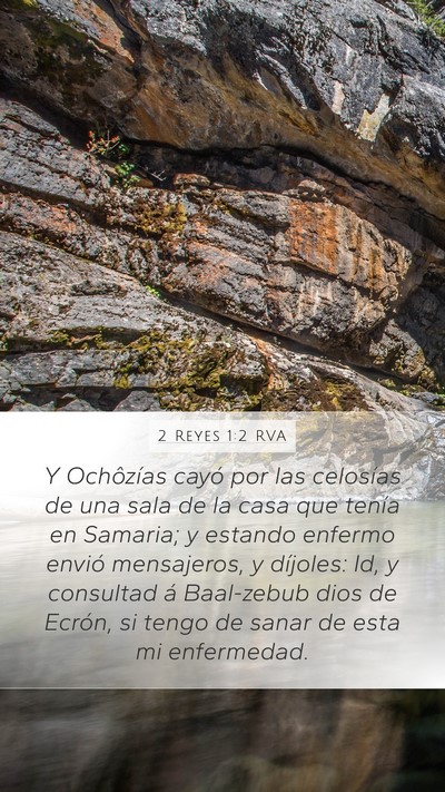 2 Reyes 1:2 RVA Bible Verse Image