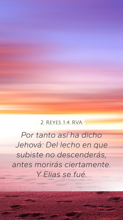 2 Reyes 1:4 RVA Bible Verse Image