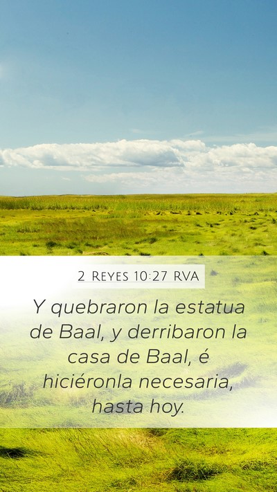 2 Reyes 10:27 RVA Bible Verse Image