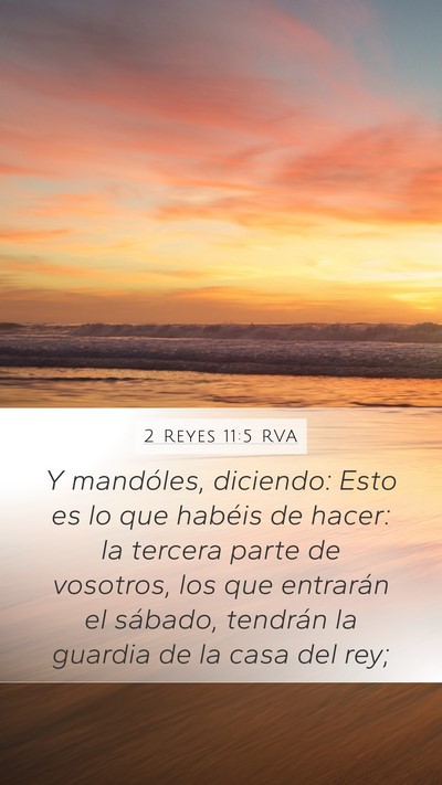 2 Reyes 11:5 RVA Bible Verse Image