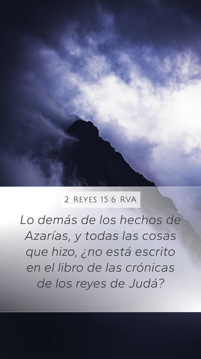 2 Reyes 15:6 RVA Bible Verse Image