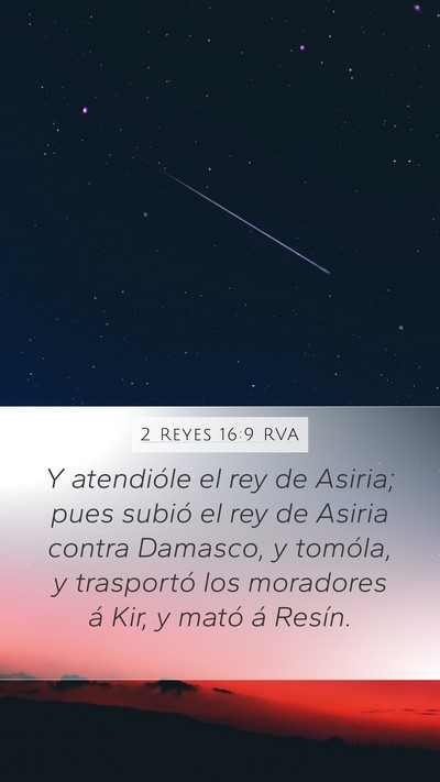 2 Reyes 16:9 RVA Bible Verse Image