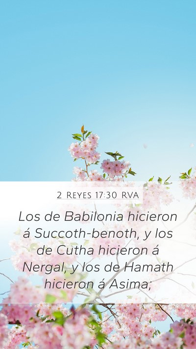 2 Reyes 17:30 RVA Bible Verse Image