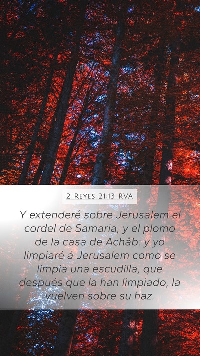 2 Reyes 21:13 RVA Bible Verse Image