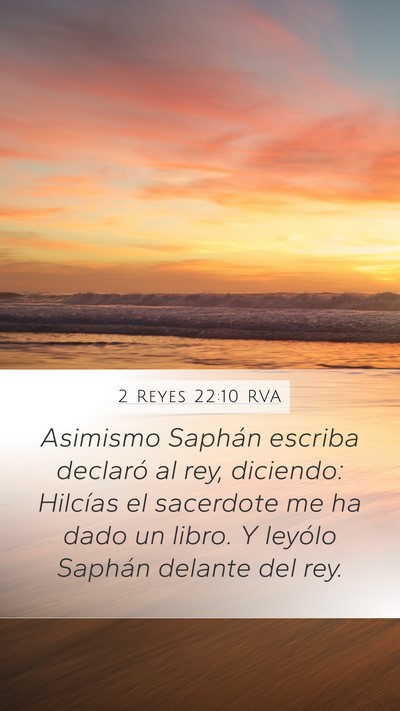 2 Reyes 22:10 RVA Bible Verse Image