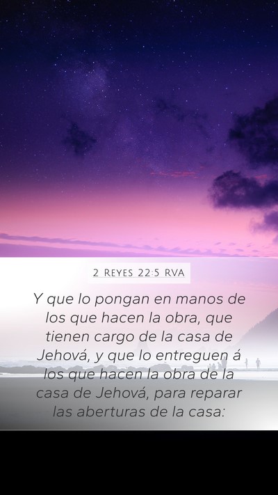 2 Reyes 22:5 RVA Bible Verse Image