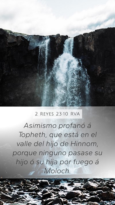 2 Reyes 23:10 RVA Bible Verse Image