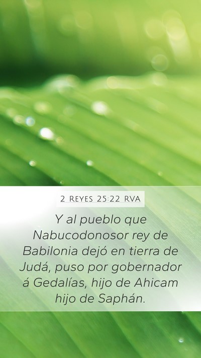 2 Reyes 25:22 RVA Bible Verse Image