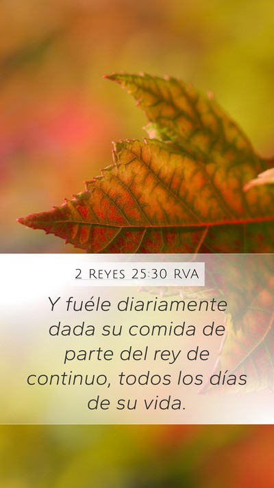 2 Reyes 25:30 RVA Bible Verse Image