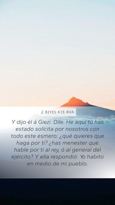 2 Reyes 4:13 RVA Bible Verse Image