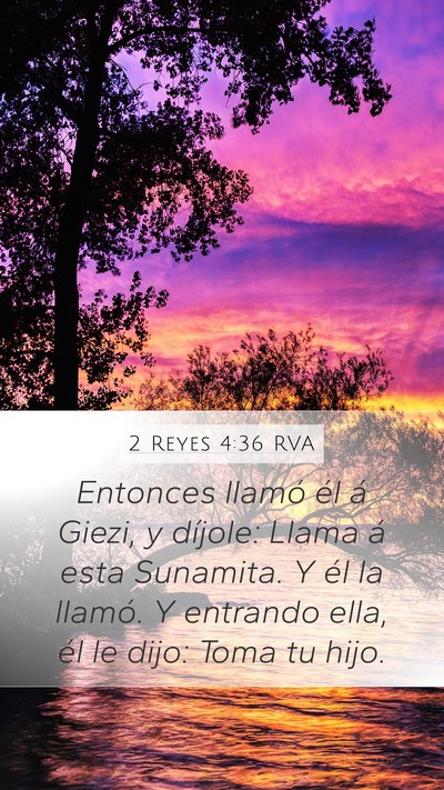 2 Reyes 4:36 RVA Bible Verse Image