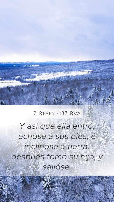 2 Reyes 4:37 RVA Bible Verse Image