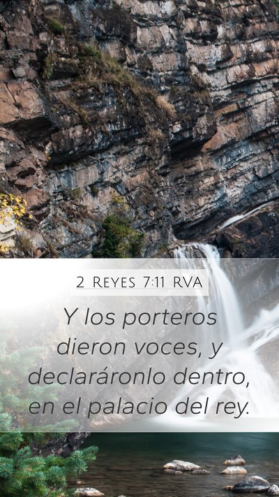 2 Reyes 7:11 RVA Bible Verse Image