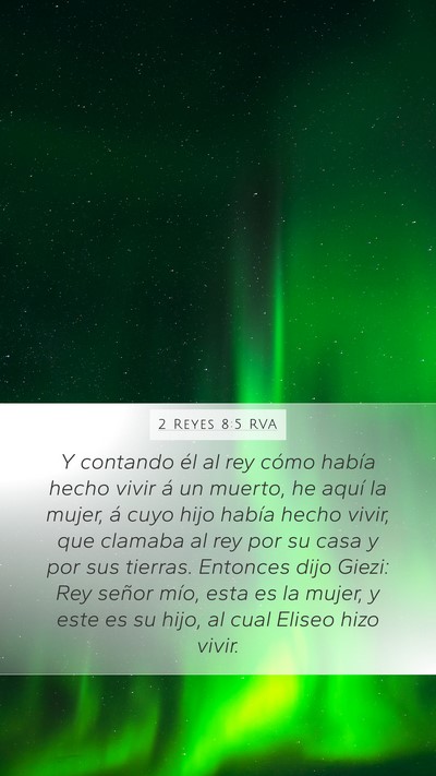 2 Reyes 8:5 RVA Bible Verse Image
