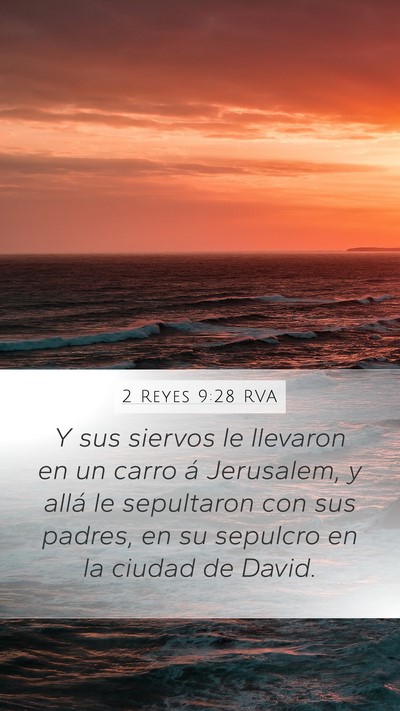 2 Reyes 9:28 RVA Bible Verse Image