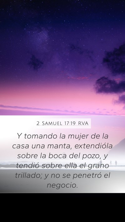 2 Samuel 17:19 RVA Bible Verse Image