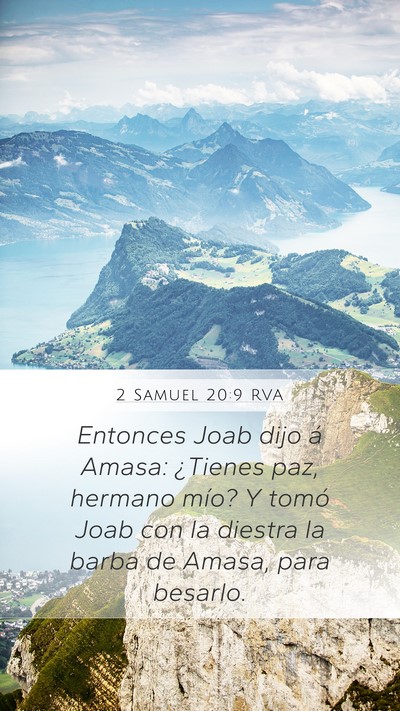2 Samuel 20:9 RVA Bible Verse Image