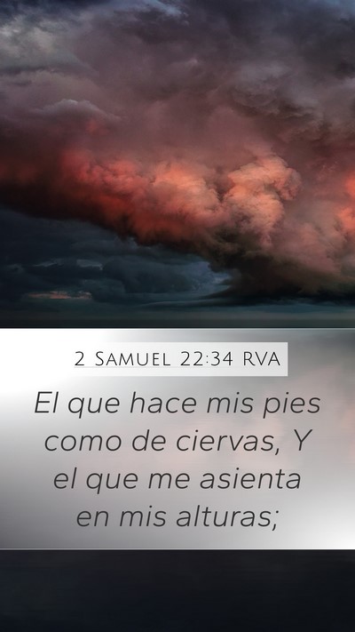 2 Samuel 22:34 RVA Bible Verse Image