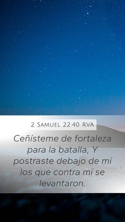 2 Samuel 22:40 RVA Bible Verse Image