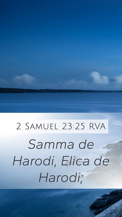2 Samuel 23:25 RVA Mobile Phone Wallpaper - Samma de Harodi, Elica de - Mobile Bible Verse Wallpaper