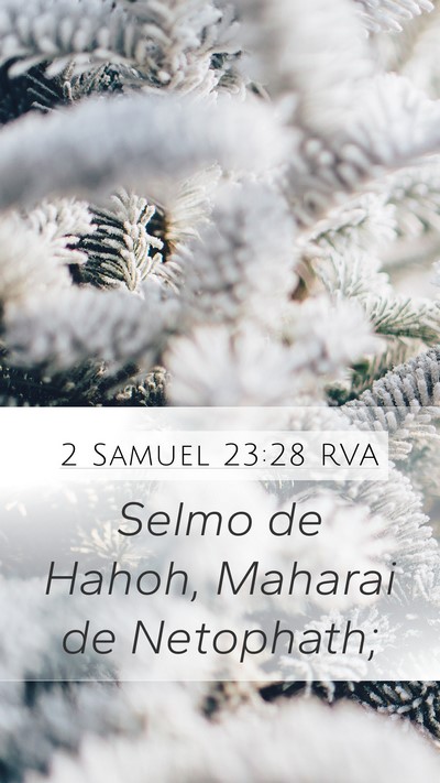 2 Samuel 23:28 RVA Mobile Phone Wallpaper - Selmo de Hahoh, Maharai de - Mobile Bible Verse Wallpaper