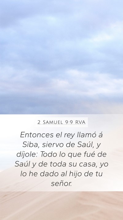 2 Samuel 9:9 RVA Bible Verse Image